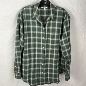 Madewell Oversized Ex-Boyfriend Flannel in Delford Plaid